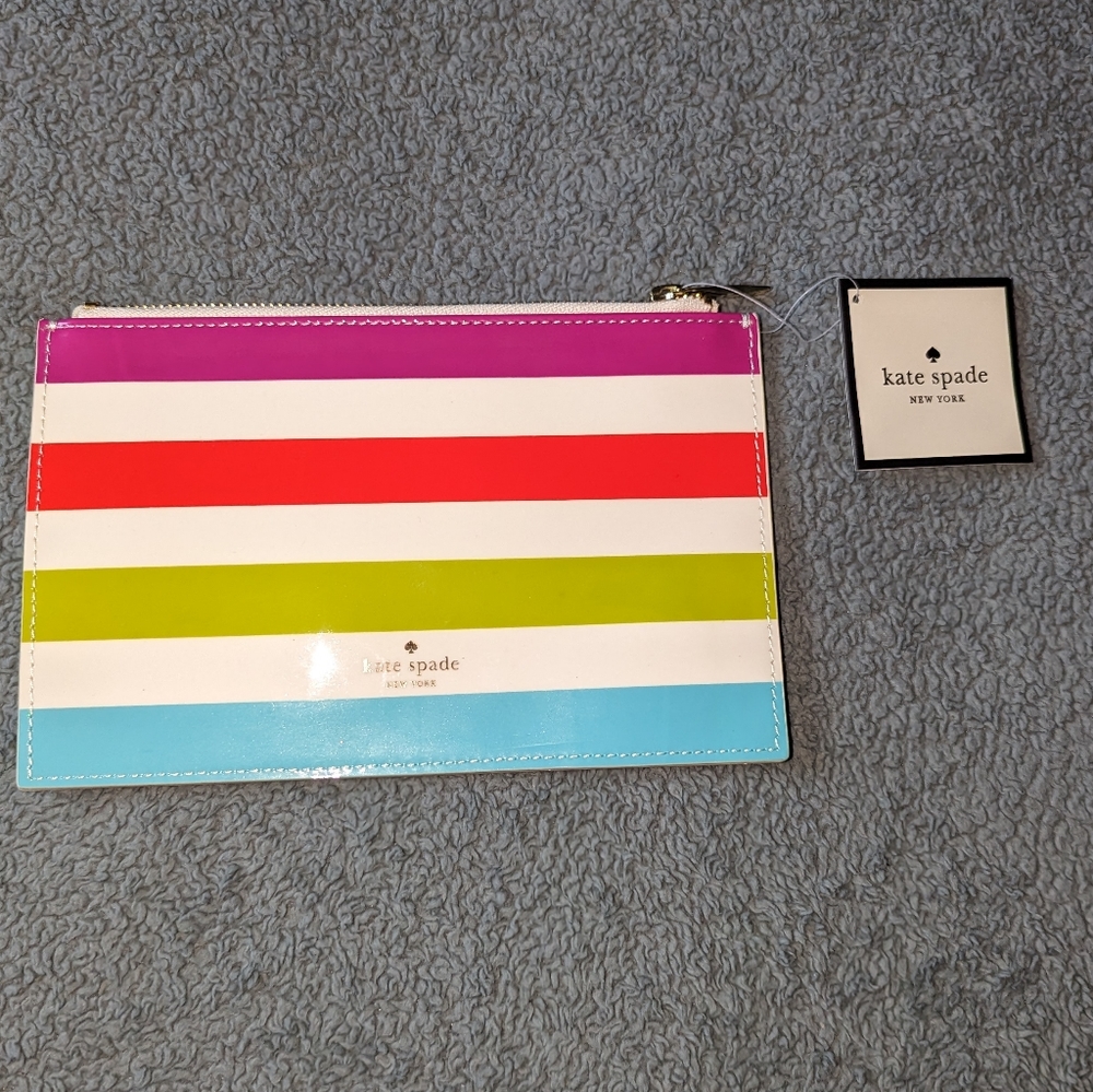 kate spade 'stripes' pencil pouch